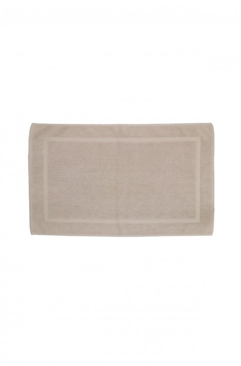 %100 Pamuk Vintage Bukle 50x75 Çerçeveli Ayak Havlusu (1 Adet) AÇIKGRİ (Bu Ürün  50 x 75 cm 50 x 75 Havlu Modelidir)