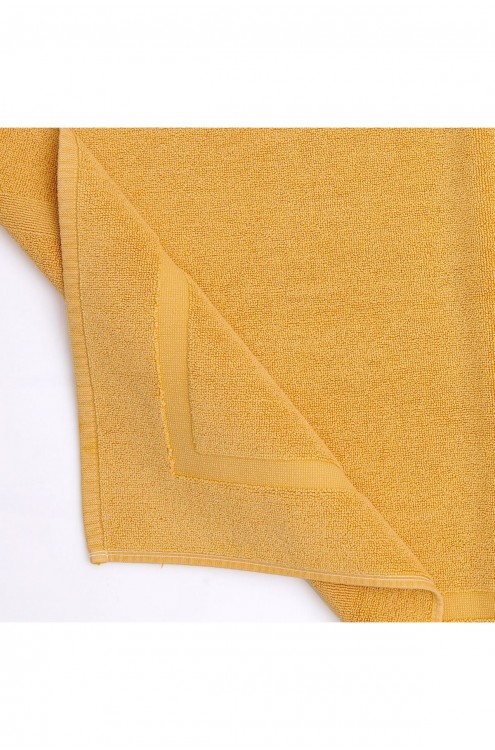 %100 Pamuk Vintage Bukle 50x75 Çerçeveli Ayak Havlusu (1 Adet) HARDAL (Bu Ürün  50 x 75 cm 50 x 75 Havlu Modelidir)