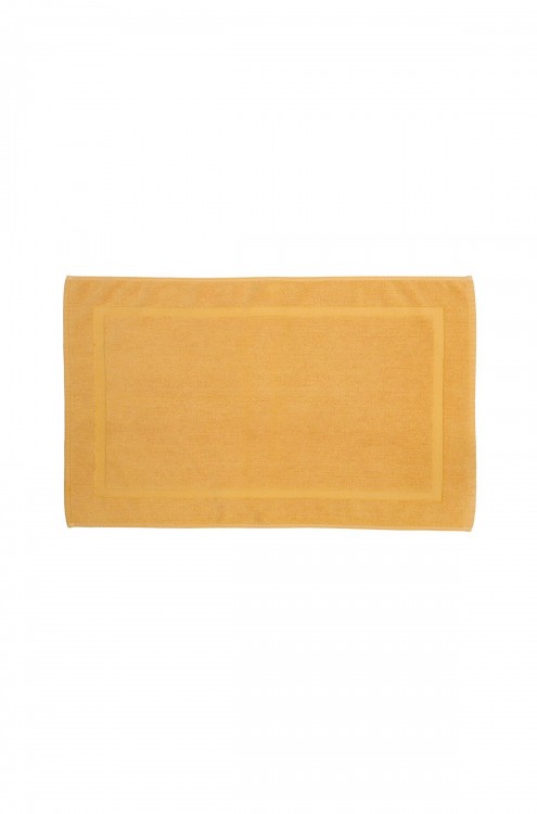 %100 Pamuk Vintage Bukle 50x75 Çerçeveli Ayak Havlusu (1 Adet) HARDAL (Bu Ürün  50 x 75 cm 50 x 75 Havlu Modelidir)