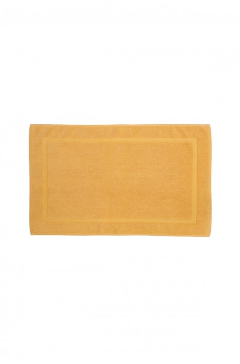 %100 Pamuk Vintage Bukle 50x75 Çerçeveli Ayak Havlusu (1 Adet) HARDAL (Bu Ürün  50 x 75 cm 50 x 75 Havlu Modelidir)